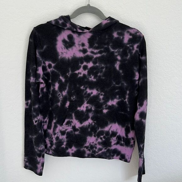Monrow Supersoft Tie-Dye Boyfriend Sweatshirt Hoodie  Size XS - Picture 1 of 4